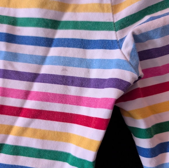 Hanna Andersson Girls Colorful Rainbow Stripe Print Stretch Leggings - Picture 6 of 10